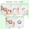 AHADERMAKER 10 Styles Acrylic Fiber Glitter Powder Embroidery Sew on Appliques PATC-GA0001-41-3