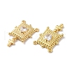 Rack Plating Brass Micro Pave Clear Cubic Zirconia Pendants KK-D074-32G-3