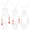 3Pcs 3 Sizes Transparent Acrylic Earring Display Stands EDIS-WH0022-08-1
