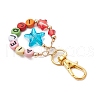 Acrylic Letter and Glass Starfish Pendant Decorations HJEW-JM03012-5