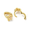 Brass Hoop Earring EJEW-C088-36G-3