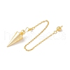 Rack Plating Brass Cable Chain Cone Dowsing Pendulums HJEW-G016-01G-2