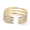 Iron Alloy Rhinestone Cuff Bangles BJEW-B052-01LG-3