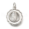 Brass Shell Pendants KK-D328-01P-B-1