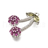 Brass Micro Pave Cubic Zirconia Pendants KK-A245-05A-P-2