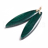 Natural Malachite Pendants X-G-G827-01C-2