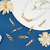 Olycraft 8Pcs 4 Styles Brass Pave Clear Cubic Zirconia Watch Band Clasps KK-OC0001-46G-5