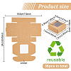 Square Foldable Creative Kraft Paper Box CON-WH0089-20B-2