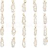 Fingerinspire 20pcs Natural Quartz Crystal Pointed Pendants FIND-FG0001-58-1