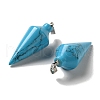 Synthetic Turquoise Pendants G-Z055-02P-15-2