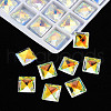 Electroplate Glass Charms EGLA-N006-021B-04-2