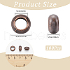 SOFPLATE 100Pcs Tibetan Style Rondelle European Beads FIND-SP0002-27-2