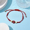 Adjustable Lanmpword Evil Eye Braided Bead Bracelet BJEW-JB11062-3