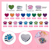 Craftdady Alloy Enamel Slider Charms and Large Hole Beads ENAM-CD0001-07-12