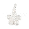 925 Sterling Silver Flower Charms with Jump Rings STER-R013-07S-1