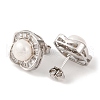 Mother's Day Jewellery 925 Sterling Silver Square Stud Earrings EJEW-C115-07P-2