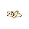 2Pcs Heart Alloy Finger Rings for Women FS-WG57BD0-01-5