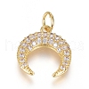 Brass Micro Pave Cubic Zirconia Pendants ZIRC-G166-06G-1