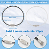 SUNNYCLUE 40Pcs 2 Colors Heavy Duty 304 Stainless Steel Wire Cable Keychains FIND-SC0012-02-2