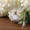 CHGCRAFT 10Pcs Screwable Alloy Transparent Glass Pendants GLAA-CA0001-61-4