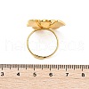 Flower Brass Finger Rings for Women RJEW-S622-06G-3