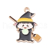 Halloween Alloy Enamel Pendants ENAM-P248-01G-C-1