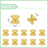 Unicraftale 60Pcs Rack Plating Flower Brass Beads FIND-UN0016-26-3