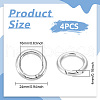 Unicraftale 201 Stainless Steel Spring Gate Rings STAS-UN0010-85P-3