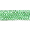 Transparent Electroplate Glass Beads Strands GLAA-F029-4mm-C24-1