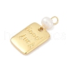 Natural Cultured Freshwater Pearl & Brass Pendants KK-U062-08G-2