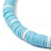 Flat Round Handmade Polymer Clay Heishi Beaded Stretch Bracelets BJEW-JB11715-01-4