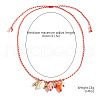 Summer Beach Porcelain Fish & Natural Cowrie Shell Pendant Cotton Cord Adjustable Necklaces FS-WG63638-01-2
