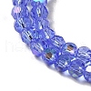 Electroplate Transparent Glass Beads Strands EGLA-A035-T3mm-L14-3