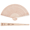 Wood Folding Fans AJEW-WH20001-83A-1