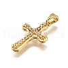 Brass Micro Pave Cubic Zirconia Pendants KK-Z100-37G-01-2
