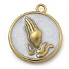 304 Stainless Steel Enamel Pendants STAS-M084-09G-03-1