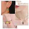6Pcs Glass Pendants PALLOY-CJ00139-7