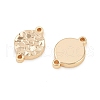 Brass Textured Connector Charms KK-K351-57B-G-2