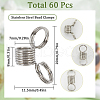 SUNNYCLUE 60Pcs Stainless Steel Spring Bead Clamps for Beading Jewelry Making FIND-SC0009-64-2