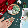 SUNNYCLUE 800 pcs 4 Colors Christmas Theme Wood Beads WOOD-SC0001-84-3