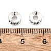 Brass Micro Pave Cubic Zirconia Spacer Beads KK-R216-13S-01-3