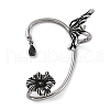 316 Surgical Stainless Steel Black Cubic Zirconia Cuff Earrings EJEW-E300-27AS-01-2