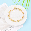 Brass Cable Chain Bracelets for Women BJEW-N032-07B-G-1