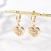 Brass Micro Pave Clear Cubic Zirconia Hoop Earrings for Women EJEW-G428-24G-02-2