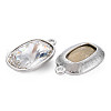 Faceted Glass Pendants PALLOY-N167-11-01P-RS-2