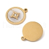 304 Stainless Steel Enamel Pendants STAS-P380-59G-2