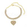 Heart Brass with Crystal Rhinestone Anklets FS-WGD5A5F-02-3