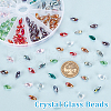 AHADERMAKER 150Pcs 10 Colors Electroplate Glass Faceted Teardrop Beads EGLA-GA0001-25-3