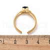 304 Stainless Steel Pave Cubic Zirconia Cuff Rings for Women RJEW-H246-02G-02-5