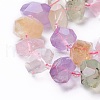 Natural Quartz & Peridot Beads Strands G-P434-12-3